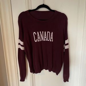 Brandy Melville Canada Red Crewneck